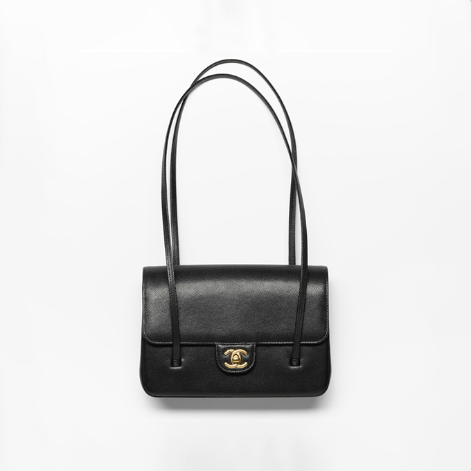 chanel small grained zp calfskin shoulder flap bag